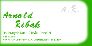 arnold ribak business card
